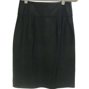 Theory Black Classic Wool Pencil Skirt Sz 4